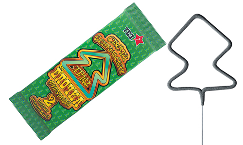  Бенгальские свечи фигурные 2 шт "Ёлочка"  в Большое Камени