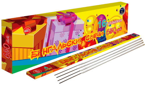  Бенгальские свечи 650 мм 4 шт  в Большое Камени